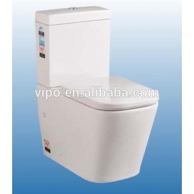 Dual Flush Watermark Elongated Siphonic Two Piece Toilets with Slow Close Seat